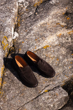 Charger l'image dans la galerie, Paul - Chaussures Mocassin Daim Marron foncé