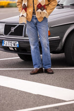 Charger l'image dans la galerie, Paul - Chaussures Mocassin Cuir Marron clair imprimé Lézard