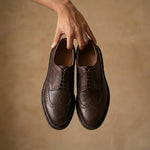 Charger l'image dans la galerie, Brogues - Chaussures Derby Cuir Marron