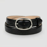 Charger l'image dans la galerie, Liam - Ceinture Cuir Python Noir