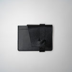 Charger l'image dans la galerie, Le porte carte - Cuir Noir et Cuir Grainé Noir