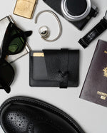 Charger l'image dans la galerie, Le porte carte - Cuir Noir et Cuir Grainé Noir