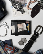 Charger l'image dans la galerie, Le porte carte - Cuir Noir et Cuir Grainé Noir