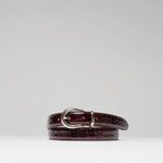 Charger l'image dans la galerie, Tony - Ceinture Cuir Croco Bordeaux