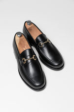 Charger l'image dans la galerie, Horsebit Loafer - Chaussures Mocassin à Mors Cuir Noir