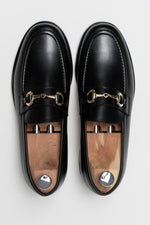 Charger l'image dans la galerie, Horsebit Loafer - Chaussures Mocassin à Mors Cuir Noir