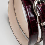 Charger l'image dans la galerie, Tony - Ceinture Cuir Croco Bordeaux