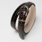 Charger l'image dans la galerie, Tony - Ceinture Cuir Croco Marron