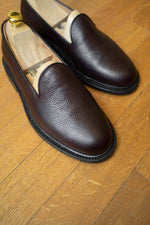 Charger l'image dans la galerie, Slipper - Chaussures Cuir Grainé Bordeaux