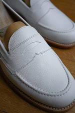 Charger l'image dans la galerie, Winston - Chaussures Mocassin Cuir Grainé Blanc