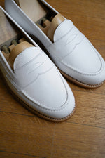 Charger l'image dans la galerie, Winston - Chaussures Mocassin Cuir Grainé Blanc