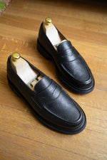 Charger l'image dans la galerie, Paul - Chaussures Mocassin Cuir Grainé Noir