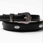 Charger l'image dans la galerie, Carter - Ceinture Western en Cuir Noir
