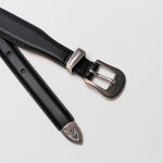 Charger l'image dans la galerie, Carter - Ceinture Western en Cuir Noir