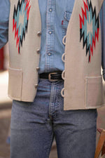 Charger l'image dans la galerie, Morricone - Ceinture Western en Cuir de veau Noir