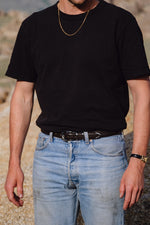 Charger l'image dans la galerie, Jonas - Ceinture Western en Cuir de veau Noir