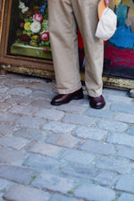 Charger l'image dans la galerie, Slipper - Chaussures Cuir Grainé Bordeaux