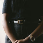 Charger l'image dans la galerie, Jamie - Ceinture en Cuir Noir