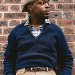 Charger l'image dans la galerie, Mike - Ceinture en Cuir Bordeaux et Coton Beige