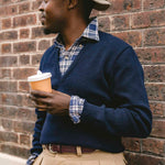 Charger l'image dans la galerie, Mike - Ceinture en Cuir Bordeaux et Coton Beige