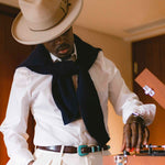 Charger l'image dans la galerie, Walker - Ceinture Western en Cuir de veau Marron