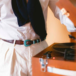 Charger l'image dans la galerie, Walker - Ceinture Western en Cuir de veau Marron