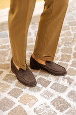 Charger l'image dans la galerie, Peter A. - Chaussures Mocassin Daim Marron