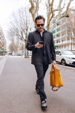 Charger l'image dans la galerie, Peter A. - Chaussures Mocassin Cuir Grainé Noir et Pony Zèbre