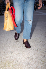 Charger l'image dans la galerie, Peter A. - Chaussures Mocassin Cuir Grainé Bordeaux