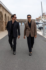 Charger l'image dans la galerie, Peter A. - Chaussures Mocassin Cuir Grainé Noir et Pony Zèbre