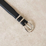 Charger l'image dans la galerie, Jonas - Ceinture Western en Cuir de veau Noir