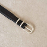 Charger l'image dans la galerie, Jonny - Ceinture Western en Cuir de Veau Noir