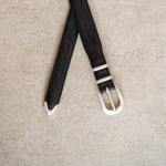 Charger l'image dans la galerie, Jonny - Ceinture Western en Cuir de Veau Noir