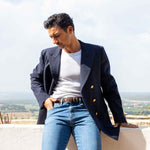 Charger l'image dans la galerie, Jonas - Ceinture Western en Daim Marron