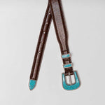 Charger l'image dans la galerie, Walker - Ceinture Western en Cuir de veau Marron