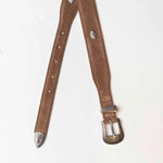 Charger l'image dans la galerie, Carter - Ceinture Western en Daim Marron Cognac