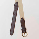 Charger l'image dans la galerie, Mike - Ceinture en Cuir Bordeaux et Coton Beige