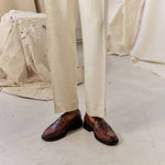 Charger l'image dans la galerie, Paul - Chaussures Mocassin Cuir Marron clair imprimé Lézard