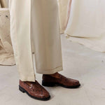 Charger l'image dans la galerie, Paul - Chaussures Mocassin Cuir Marron clair imprimé Lézard