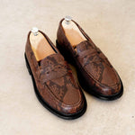 Charger l'image dans la galerie, Paul - Chaussures Mocassin Cuir Marron clair imprimé Lézard