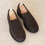 Charger l'image dans la galerie, Paul - Chaussures Mocassin Daim Marron foncé