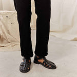 Charger l'image dans la galerie, Fisherman - Sandale en cuir grainé noir