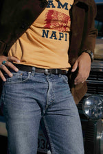 Charger l'image dans la galerie, Luca - Ceinture Western en Cuir Marron