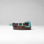 Charger l'image dans la galerie, Walker - Ceinture Western en Cuir de veau Marron