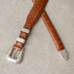 Charger l'image dans la galerie, Jesse - Ceinture Western Cuir Marron Camel