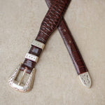 Charger l'image dans la galerie, Jesse - Ceinture Western Cuir Marron