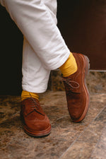 Charger l'image dans la galerie, Brogues - Chaussures Derby Daim Marron Noisette