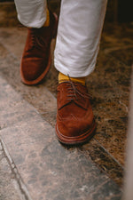 Charger l'image dans la galerie, Brogues - Chaussures Derby Daim Marron Noisette