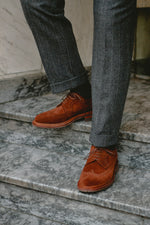 Charger l'image dans la galerie, Brogues - Chaussures Derby Daim Marron Noisette