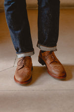 Charger l'image dans la galerie, Brogues - Chaussures Derby Cuir Gras Marron